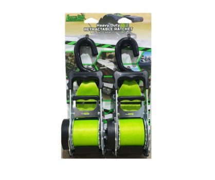 Lock and Load Retractable Ratchet Strap Kit of 2 Heavy Duty 50mm